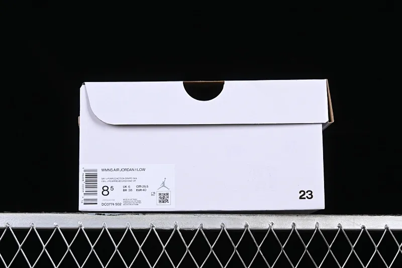 All categories Air Jordan Jordan series basketball shoes Air Jordan 1 Low G version pure original Air Jordan 1 Low AJ1 Joe 1 white and purple cultural low-top casual sneakers DC0774-502